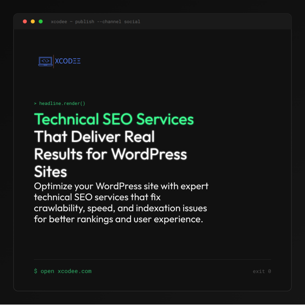 Technical SEO Services for WordPress Websites | Xcodee